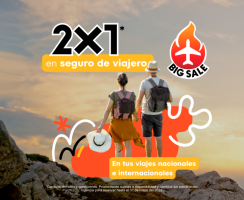 Seguro de viajes 2x1